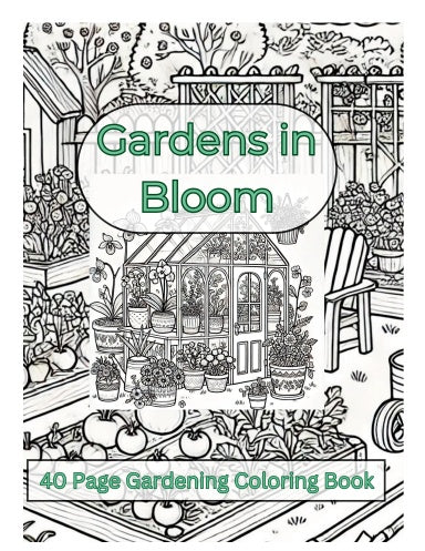 Gardens in Bloom Coloring Book